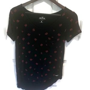 Hollister short sleeve tee rose print size XS